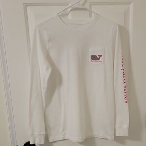 Worn Once Vineyard Vines White Pink Camo Womens Long Sleeve Size Small
